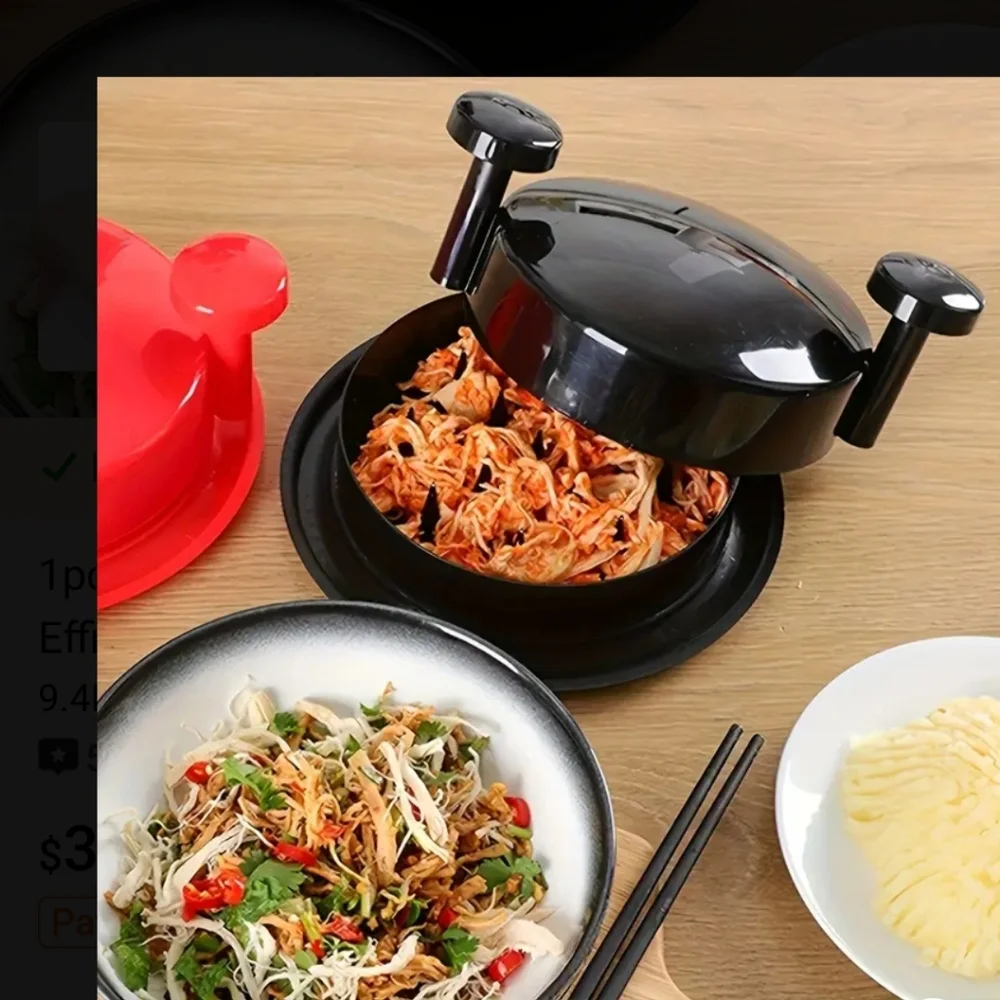 1piece chicken shredder machine with handle.  Efficient meat shredding tool.
